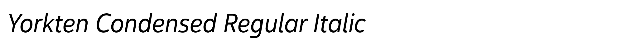 Yorkten Condensed Regular Italic image